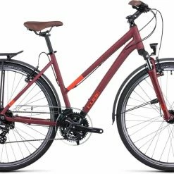 Cube Touring Darkred N Red Vélo Trekking Femme