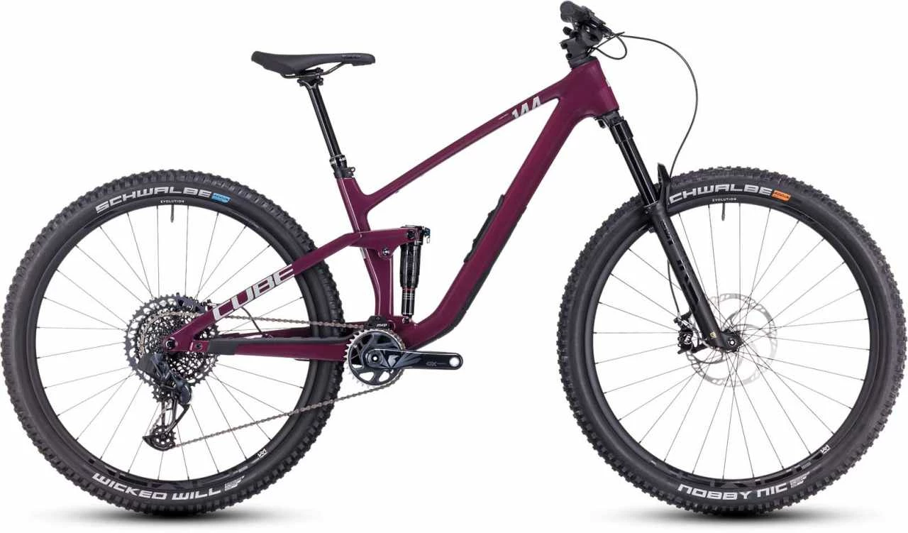 Cube Stereo ONE44 C:68X SLX Wine N Grey VTT Tout Suspendu 3 Cube Stereo ONE44 C:68X SLX Wine N Grey VTT Tout Suspendu
